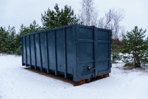 Dumpster to trash the litter